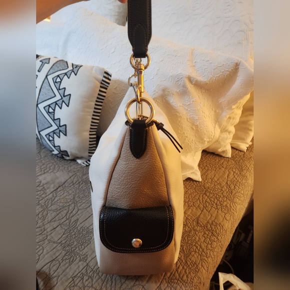 Coach Penny Shoulder Duffle in Chalk Colorblock Cream, Tan & Black Never Carried - Picture 8 of 16